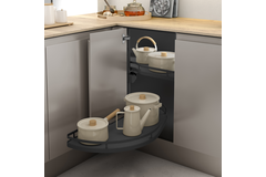 MC Line Dolphin flat 60cm links antraciet met dubbel dempingsysteem