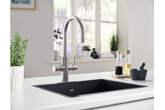 Mythos Water Hub 6 in 1 - Zwenkbare kraan / Zijhendel / RVS