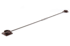 Deurrechttrekker l.1920 mm bruin-alu