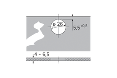 Charnière de porte en verre Intermat (Intermat 9904), rentrant, Angle d'ouverture  95°, à visser (-)