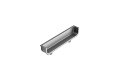 Cuvette BACK EA64 L112 H20 La16 look inox  inbouwgreep BACK BA64 L112 H20 b16mm rvs look