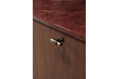 Bouton BOND 50x38Ø5 brun antique/or brossé 