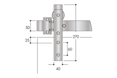 Casa schuifdeurset staal zwart 100kg l.2300mm voor deurbladbreedte 1010-1120mm