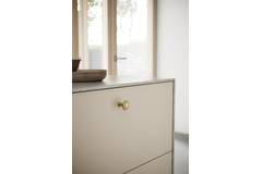 Knop chateau ø30x30 zamak geborsteld goud