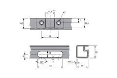 Charnière pour cadre en alu Sensys avec amortissement intégré (Sensys 8638i), en noir obsidien, en applique, Angle d'ouverture  95°, à visser (-)