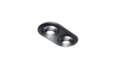 Led focus double rond 24V 1.8W noir 