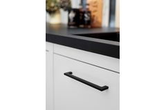 Poignée flat ea192 l206 zamac noir mat 