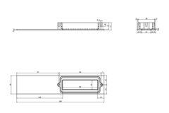 Komgreep degoe zamak zwart mat ba 95mm l200mm