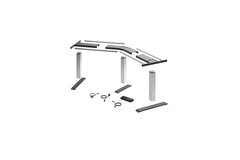 LegaDrive Systems Kit de piètement de table à angle de 135°, argent, anthracite