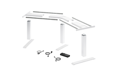 LegaDrive Systems Kit de piètement de table à angle de 135°, blanc