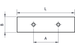 Bouton track ea32 l50 alu look inox 
