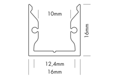 S line led profiel standaard zwart 3000mm