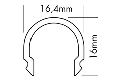 S line cache rond opaque 2000mm 