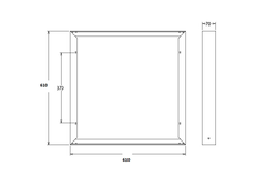 Opbouframe Infinity Panel vierkant