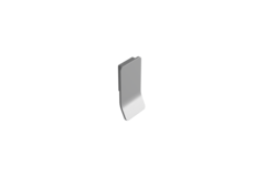 Poignée LEAF EA32 L42,5 zamac look inox 
