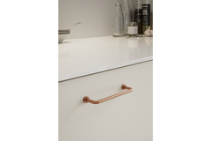 Greep LOUNGE BA128 L142 zamak geborsteld koper