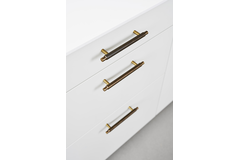 Greep MANOR BA128 L182 zamak antiek messing
