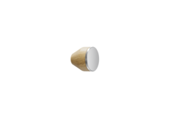 Bouton MELURA ø30 h28 chêne + inox poli 