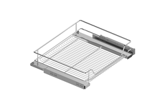 MC Line uittrekmand 40cm chroom+hettich quadro ss +hettich quadro ss 30kg+afstandhouders
