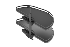 MC Line Dolphin flat 60cm links antraciet met dubbel dempingsysteem