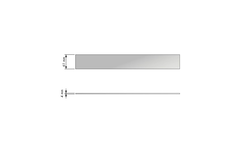 Chic line set face/dos verre l. 770  h.61  p.4mm 