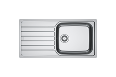 Spark - Evier à encastrer / 1000 x 500 mm / Vidage Manuel / Inox