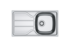 Flash - inbouwspoeltafel/ 780x435mm/ 1 bak/ omkeerbaar