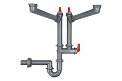 Set d’évacuation gain de place pour 2 bassins