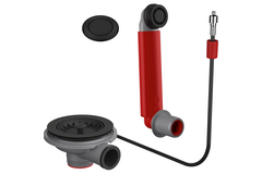 Colorline - Vidage automatique 1 cuve / Trop plein rond & Bouton poussoir inclus / Noir mat