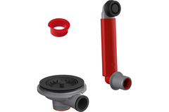 Colorline - Manuele ventielset voor 1 bak / ronde overloop & spacer inclusief / Zwart mat