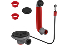 Colorline - Vidage automatique pour 1 cuve / Trop plein rond & Bouton poussoir & 2 Entretoises inclus / Noir mat