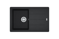 Basis - Inbouwspoeltafel / 780 x 500 mm / 1 bak / Onyx / Omkeerbaar