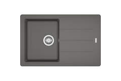 Basis - Evier à encastrer / 780 x 500 mm / 1 bassin / Gris Pierre / Réversible