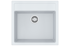 Sirius - Evier à encastrer / 560 x 530 mm / 1 bassin / Blanc