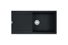Maris - Inbouwspoeltafel / 970 x 500 mm / 1 bak / Zwart mat / Omkeerbaar