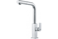 Mythos - Mitigeur à bec extractible / 1 jet / Levier sur le côté / Inox