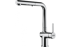 Active L - Eéngreepsmengkraan L met uittrekbare uitloop / Side lever / Chroom