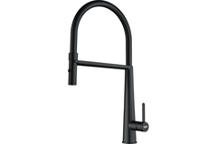 Icon - Eéngreepsmengkraan met beweegbarebare uitloop / Side lever / zwart mat