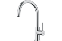 Smart Glenda J - Mitigeur à bec orientable / Levier sur le côté / Inox