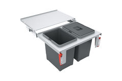 Sorter Garbo - Séparateur de déchets / Ouverture frontale / 600 mm / 2 x 18 l