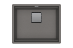 KUBUS 2.0 PRO - Cuve à sous-encastrer / 1 bassin / 520 x 420 x 200 mm / Vidage manuel / Gris pierre + Set 3 accessoires
