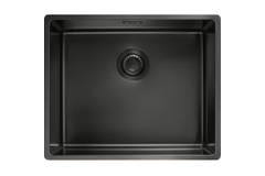Mythos Masterpiece - Vlakbouw-/onderbouwspoelbak / 540 x 450 mm / Manuele lediging / Antracietkleurig