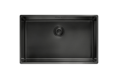 Mythos Masterpiece - Vlakbouw-/onderbouwspoelbak / 720 x 450 mm / Manuele lediging / Antracietkleurig