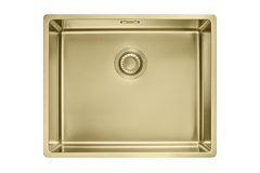 Mythos Masterpiece - Vlakbouw-/onderbouwspoelbak / 540 x 450 mm / Automatische lededing / Goudkleurig