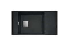 Fresno - Inbouwspoeltafel / 877 x 495 mm / 1 bak / Onyx / Omkeerbaar