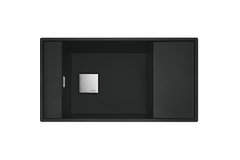 Fresno - Evier à afleurer/à sous-encaster / 860 x 458 mm / 1 bassin / Noir mat / Réversible