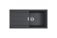 Sirius S2D - Evier à encastrer / 1000 x 510 mm / 1 bassin / Noir / Réversible