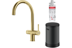 Maris Water Hub - Système 3 en 1 à bec orientable / Levier sur le côté / Reflet d'or / Bouilloire 4 litres
