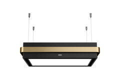 MYTHOS MASTERPIECE - Hotte îlot Noir mat / Or, recirculation, 800 mm