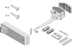 PS23 - 50 kit automatische opening rechts grijs